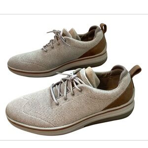 Mark Nason Tan Suede Wingtip Knit Oxford Shoes Size 8.5 Minimalist Office Casual